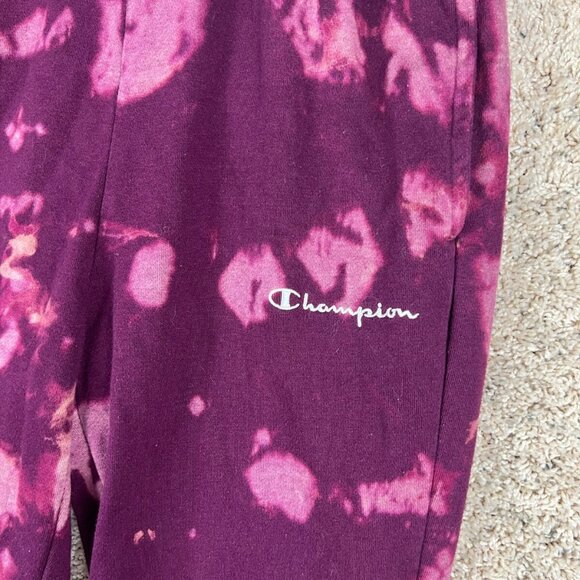 Champion Athleticwear Sweatpants Size Small Red White Tie Dye Drawstring - Picture 4 of 10
